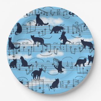 Musical kittens paper plates