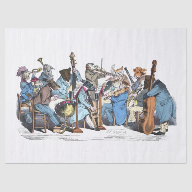 MUSICAL LANGUAGE ANIMAL FARM ORCHESTRA Birthday Tissue Paper (Front)