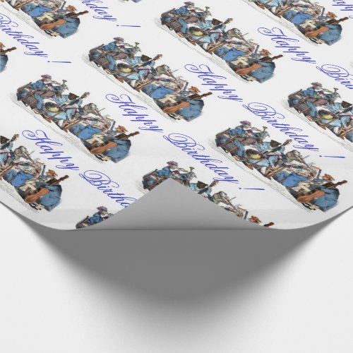 MUSICAL LANGUAGE ANIMAL FARM ORCHESTRA Birthday Wrapping Paper