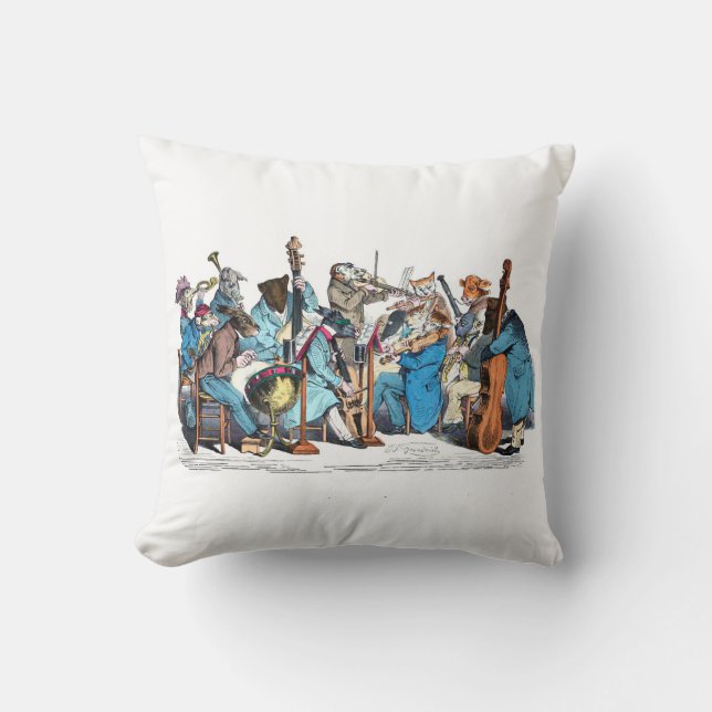 MUSICAL LANGUAGE ANIMAL FARM ORCHESTRA   THROW PILLOW (Front)
