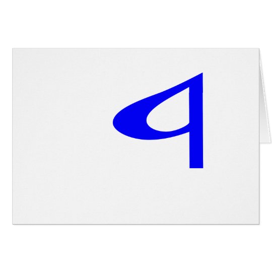 Musical Letter "a" on a Transparent Background Card