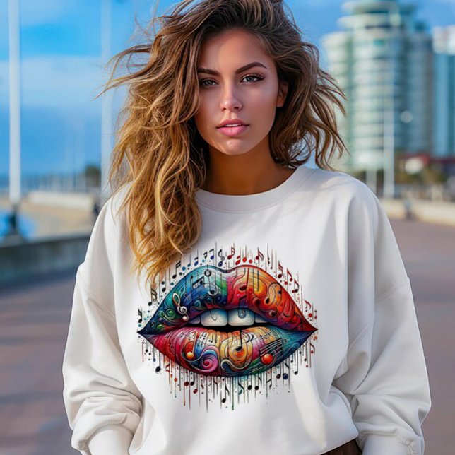 Musical lips sweatshirt (Creator Uploaded)
