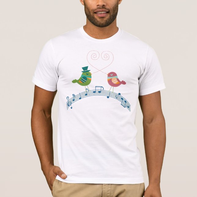musical love birds tshirt (Front)