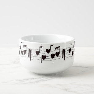 ****MUSICAL LOVE NOTES**** SOUP AND MORE BOWL