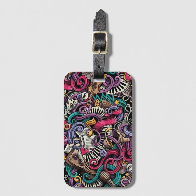 Musical Luggage Tag (Front Vertical)