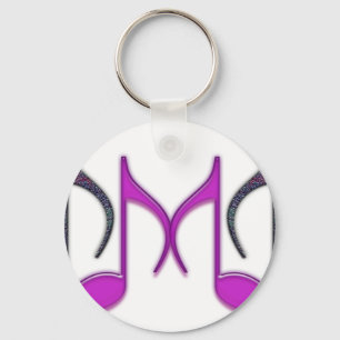 Musical "M" Letter Keychain