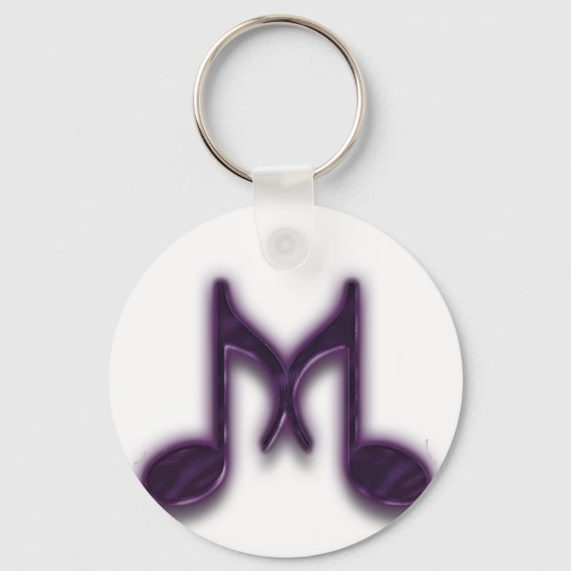 Musical "M" Letter Keychain (Front)