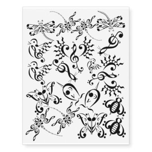 Musical Menagerie Temporary Tattoos 1