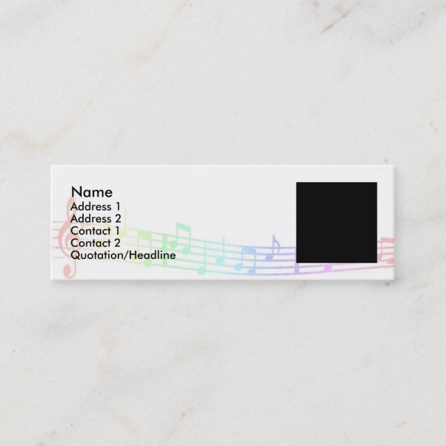Musical Mini Business Card (Front)