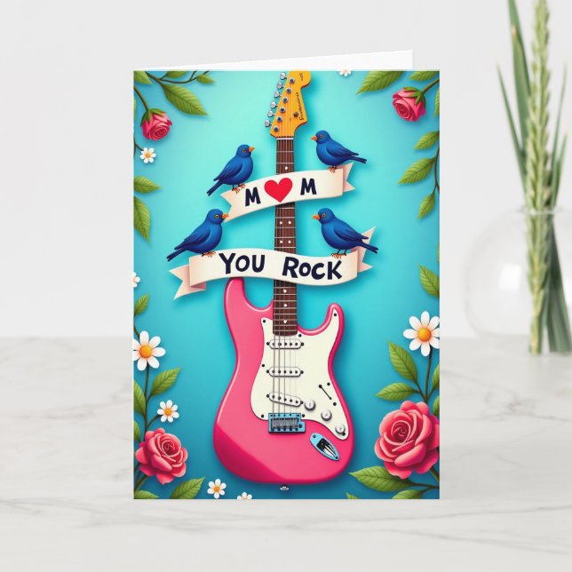 Musical Mom You Rock Card (Front)
