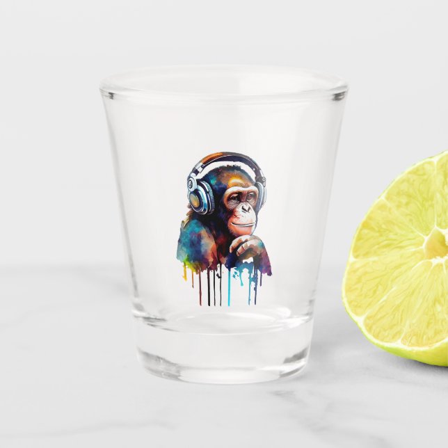 Musical Monkey Shot Glass (Front)