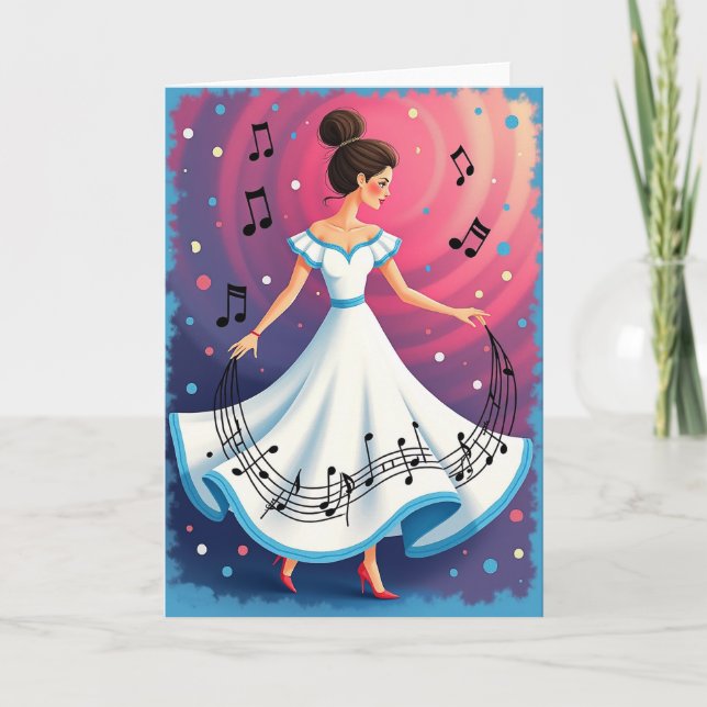 Musical Mothers Day Dance Card (Front)