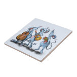 Musical Mouse Band Funny Ceramic Tile<br><div class="desc">Funny Ceramic Tiles with Musical Mouse Band Cartoon Drawing Mouses Love Music Tile - Customizable or Choose / Add Your Unique Text / Color - Make Your Cpecial Gift - Resize and move or remove and add elements / text with Customization tool ! Drawing and Design by MIGNED. You can...</div>