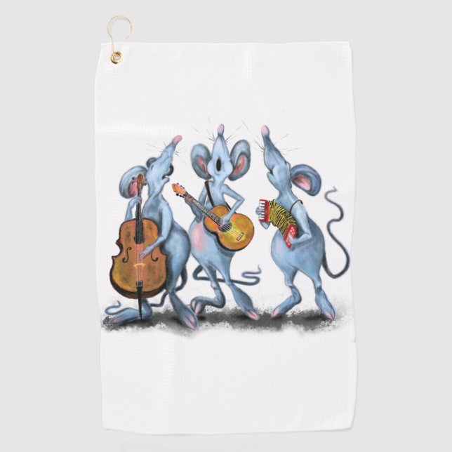 Musical Mouses Golf Towels (Front)
