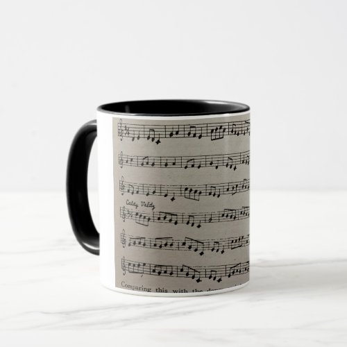 Musical notation classical symphony music notes mug