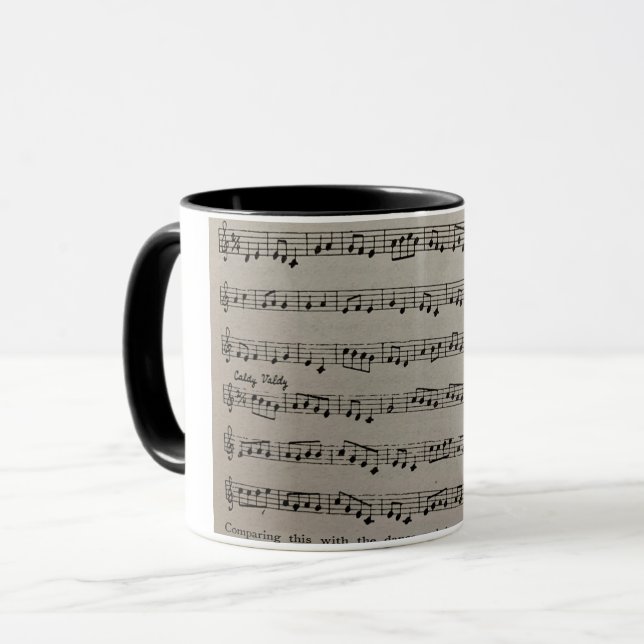 Musical notation classical symphony music notes mug (Front Left)