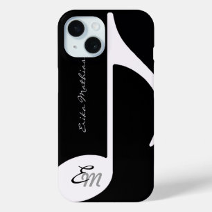Musical note ~ add initial iPhone 15 case