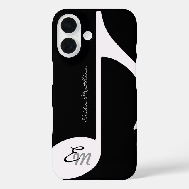 Musical Note ~ add initial Case-Mate iPhone Case (Back)
