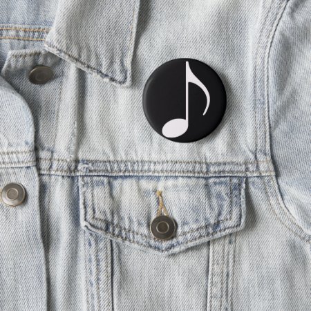 Musical Note ~ Black Button