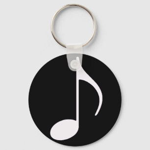 musical note ~ black keychain