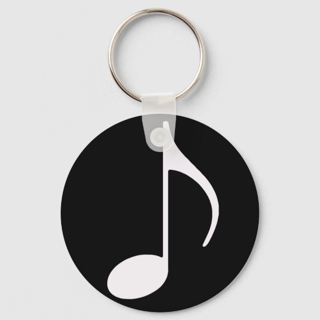 musical note ~ black keychain (Front)