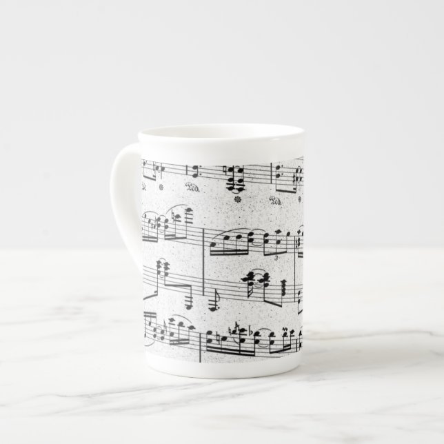 Musical Note Bone China Mug (Front Left)