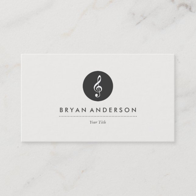 Musical Note Business Card (Front)