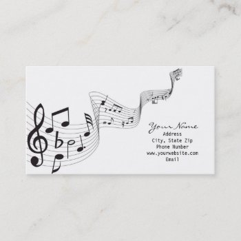 Musical Note Business Card by naiza86 at Zazzle