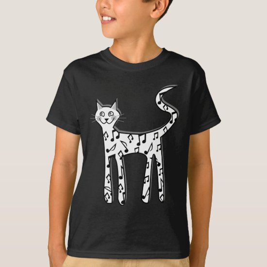 Musical note cat T-Shirt