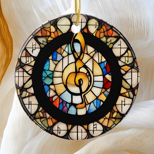 Musical Note  Ceramic Ornament
