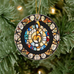 Musical Note  Ceramic Ornament