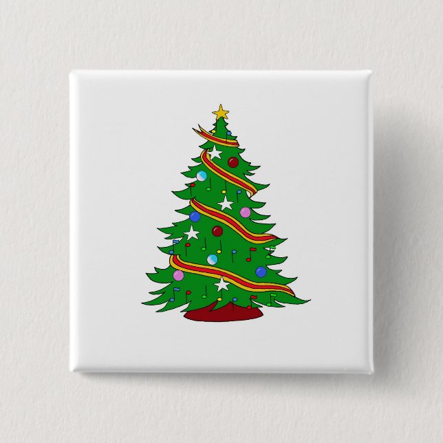 Musical Note Christmas Tree Button (Front)