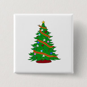 Musical Note Christmas Tree Button