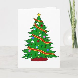 Musical Note Christmas Tree Holiday Card