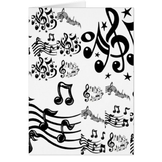 Musical Note Collage Cards (Front)