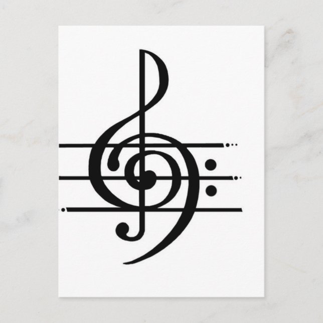 Musical Note Design Postcard (Front)