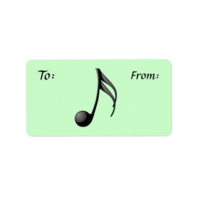 Musical Note Gift Sticker Tag (Front)