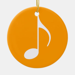 musical note graphic symbol ceramic ornament