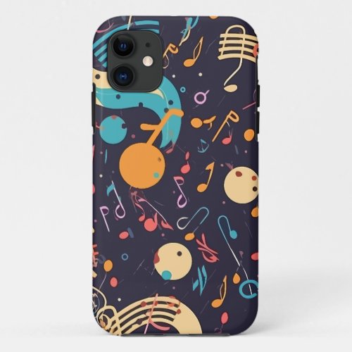Musical Note Harmony Design iPhone 11 Case