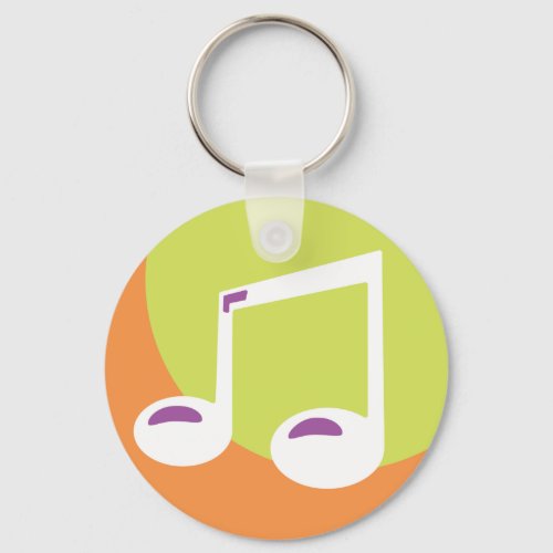 Musical Note Icon Keychain