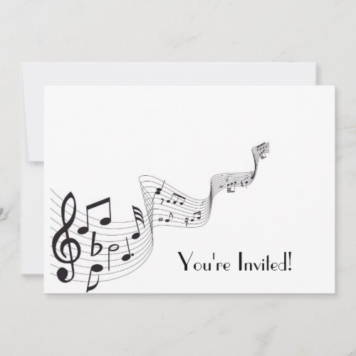 Musical Note Invitation Card