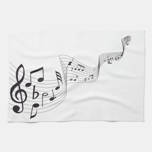 Musical Note Kitchen Towel (Horizontal)