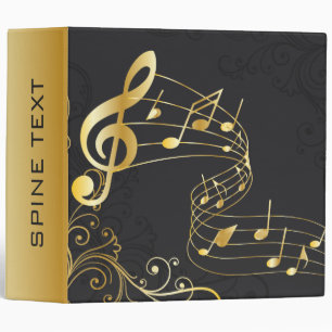 Musical Note Luxury 3 Ring Binder