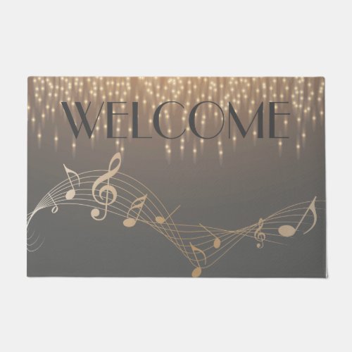 Musical Note Luxury sparkle confetti Doormat
