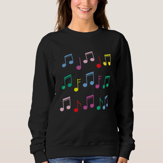 Musical Note Melody Tone Composer Musician Music Sweatshirt (Front)
