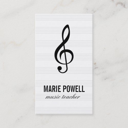 Musical Note  Music Sheet Business Card