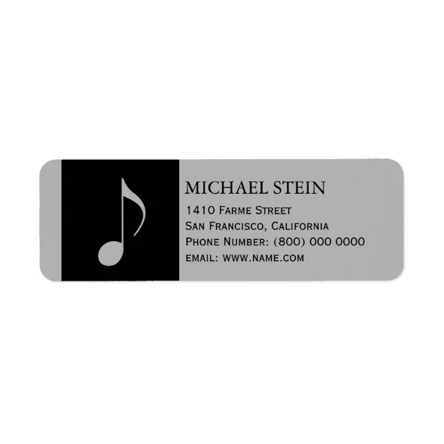 Note Name Label musical note, name & label | Zazzle