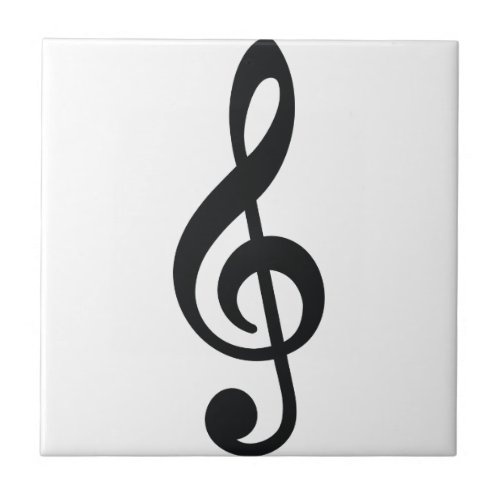 musical note note treble key tile