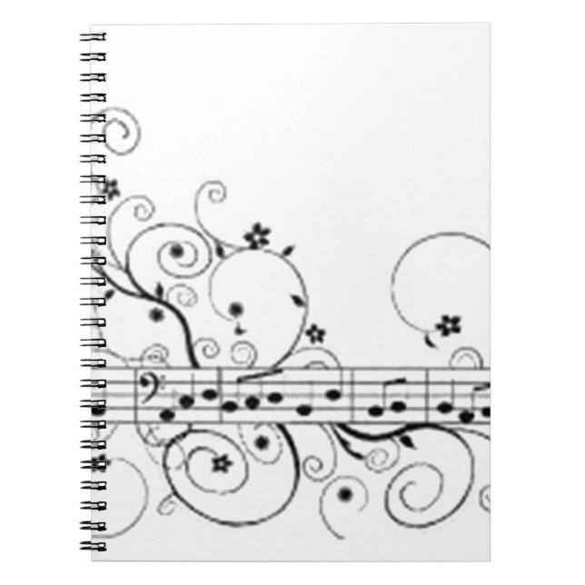Musical Note Pattern Notebook (Front)