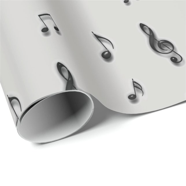 Musical Note Pattern Thank You Music Teacher Wrapping Paper (Roll Corner)